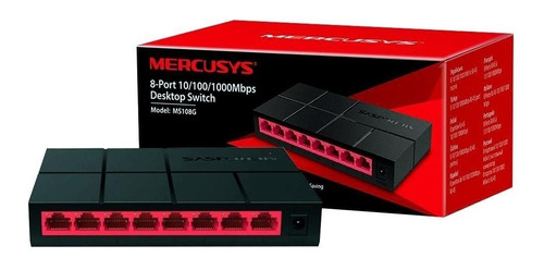 Switch Gigabit De 8 Portas 10/100/1000 Mbps Ms108g Mercusys 