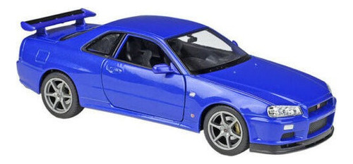 Welly Nissan Skyline Gt-r R34 Azul 1/24 [u]