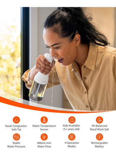 Sistema De Irrigación Nasal Ihealth Neti Pot Pro 400 Ml Con