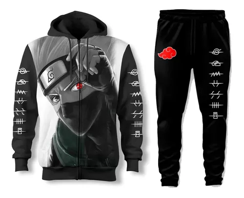 Calça De Moletom Slim Akatsuki Nuvem Anime Serie Naruto Top