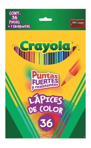 Colores Crayola De Punta Fuerte De 36 Piezas