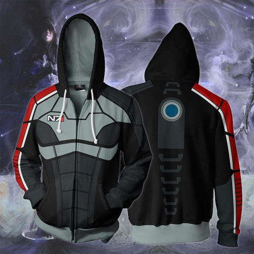 Juego Mass Effect N7 Sudaderas De Los Hombres Casual Abrigos