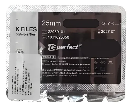 Limas K Perfect #50x21mm Blíster X6 Endodoncia Odontología