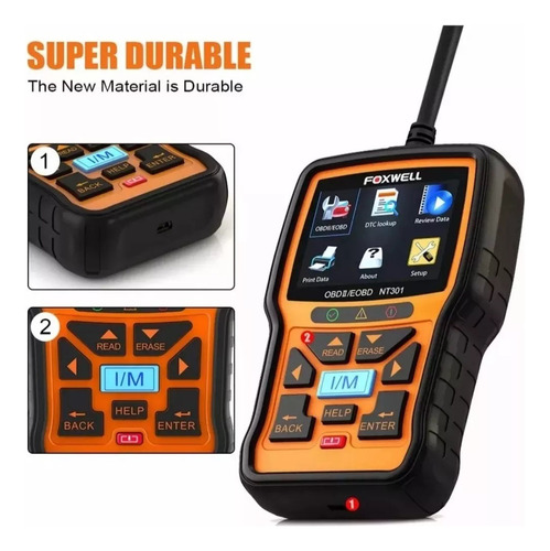Scanner Automotivo Foxwell Nt301 Obd2 Leitor De Falhas Carro