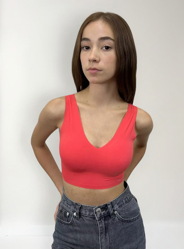 Top Calvin Klein Lightly Lined Coral Qf4706-600 Original