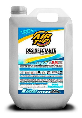 Imagen 1 de 3 de Desinfectante Liquido Aqua 5lts