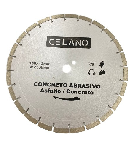 Disco Diamantado Segmentado Concreto Asfalto Celano 350 12mm