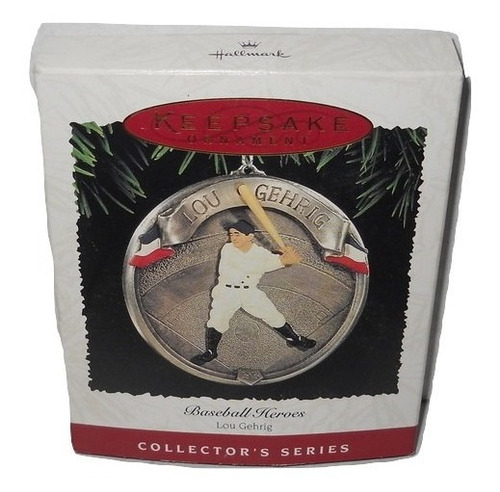 Ornamento Navideño Hallmark Lou Gehrig Baseball Heroes +++ (Usado)