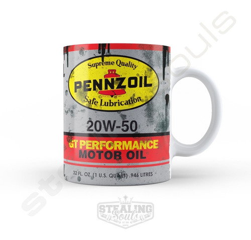 Imagen 1 de 3 de Taza De Porcelana Fierrera - Pennzoil #02 | Oil - Aceite