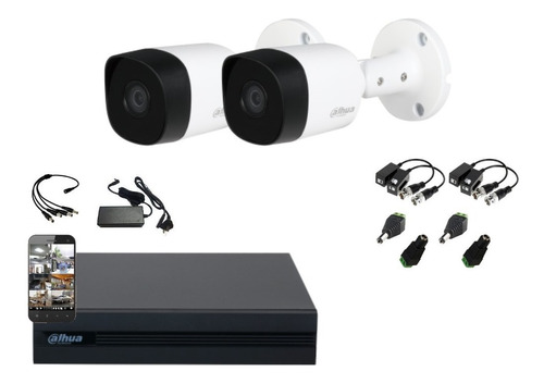 Kit Seguridad Dahua Hd Dvr 4ch + 2 Camaras Ir 1mp Hd 720p