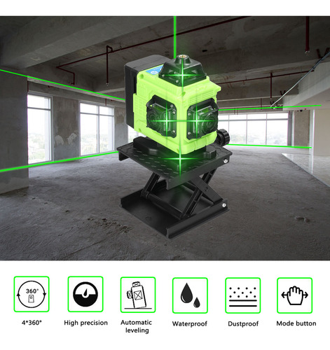 Nível De Laser De 16 Linhas Com Autonivelamento De 3°, Melho
