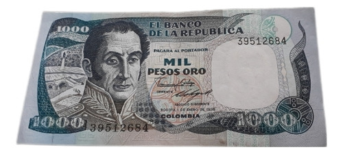 Colombia 1000 Pesos Oro 1986