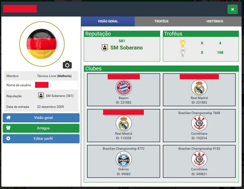 Soccer Manager | Com 12 Slots