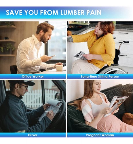 Cojín Lumbar Espuma Viscoelástica Con Funda Malla Diseño Erg