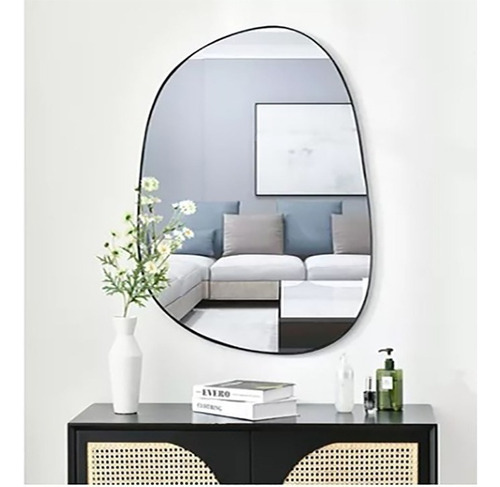 Espelho Orgânico Decorativo Borda Banheiro 100x80 Grande Cor da moldura com moldura