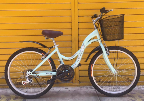 Bicicleta Dama Aro 24 18v Campera Canasta Componentes Taiwan
