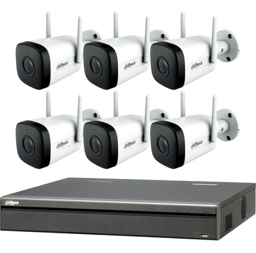 Kit Inalambrico Wifi Dahua Dvr 8 Ch + 6 Camaras 4mp Audio Ip