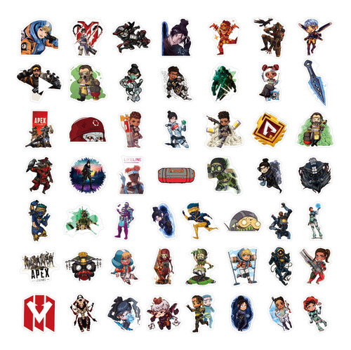 Apex Legends-pegatinas De Dibujos Animados De Anime Pegatin