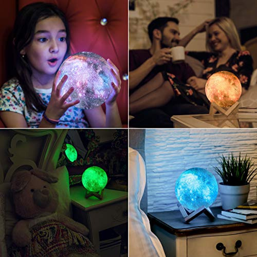 Galaxy Moon Lamp By Cool Kids Night Light With 16 Led Touch