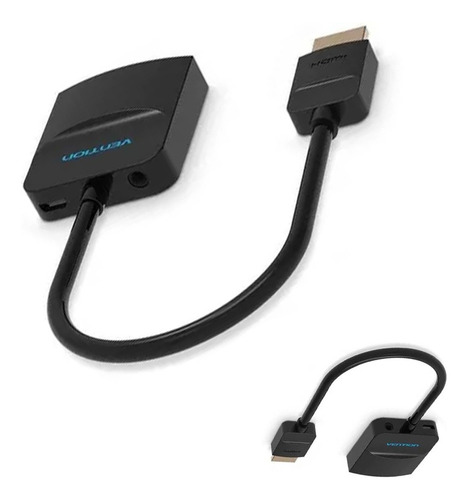 Adaptador Hdmi - Vga Vention Con Jack 3.5mm Full Hd Ps4 Ps5