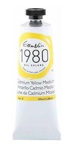 Pintura Al Oleo Gamblin 1980 Color Cadmio Amarillo 37ml