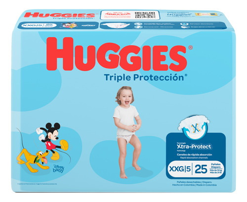 Panales Huggies Triple Protección - Unidad  Género Sin género Tamaño Extra extra grande (XXG)