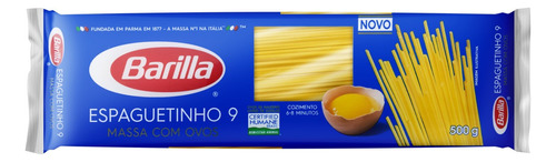 Macarrão com Ovos Espaguetinho 9 Barilla Pacote 500g