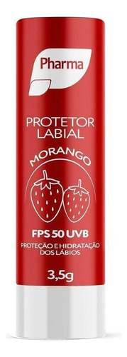 Protetor Labial E Solar Proteção Fps50 Bastão Morango Pharma