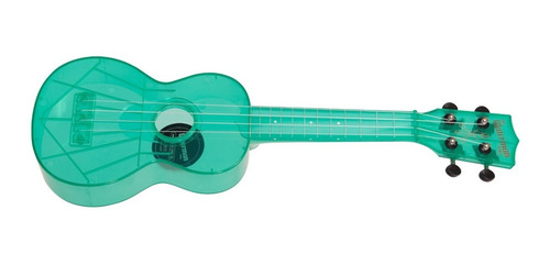 Imagen 2 de 10 de Ukelele Kala Waterman Fluorescente Azul Soprano C/funda