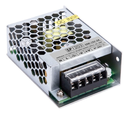 Imagen 1 de 10 de Fuente Switching 12v 3a Regulada Metalica Tira Led Cctv 35w