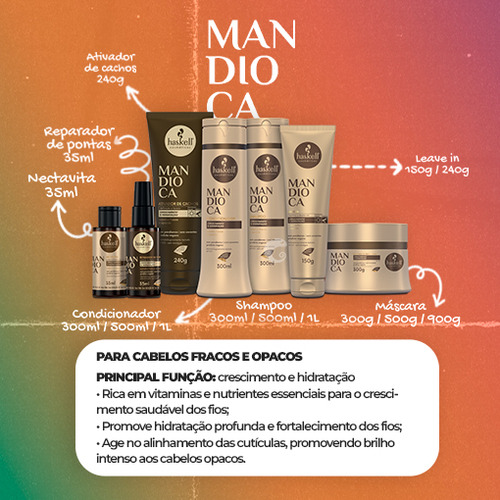 Haskell Shampoo Mandioca 300ml