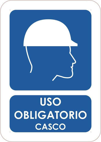 Señaletica Uso Obligatorio De Casco 21x14,8cm