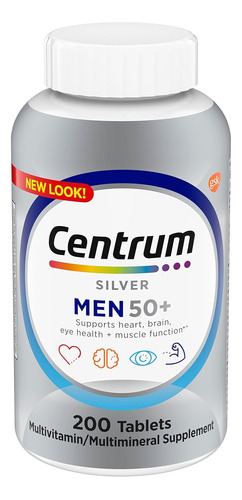 Centrum Silver Men Hombre 200 Tab - Unidad a $680