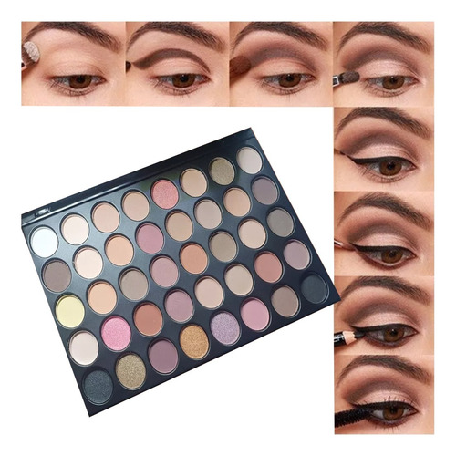 Paleta 40 Sombras Para Ojos Tamaño Pocket Tonos Nude Tierra 