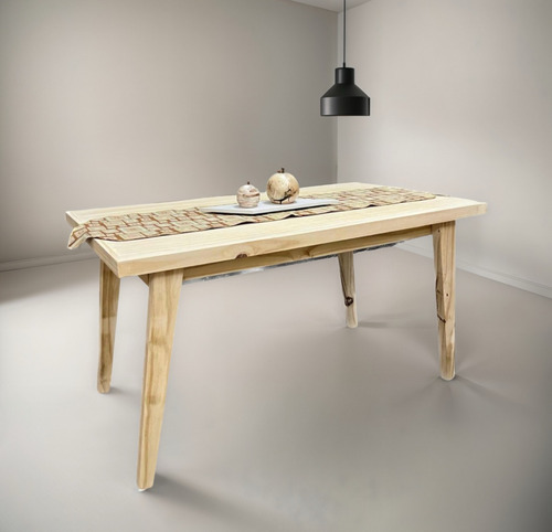 Mesa Comedor Madera Pino Maciza 140x80 Sin Pintar Sin Pintar
