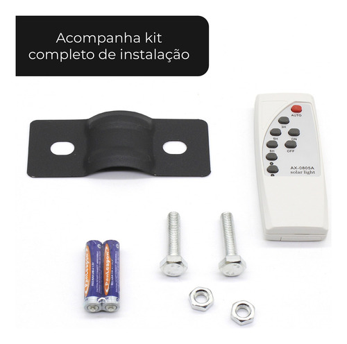 Luminária Pública Solar 100w Poste Rua Com Sensor Led Frio