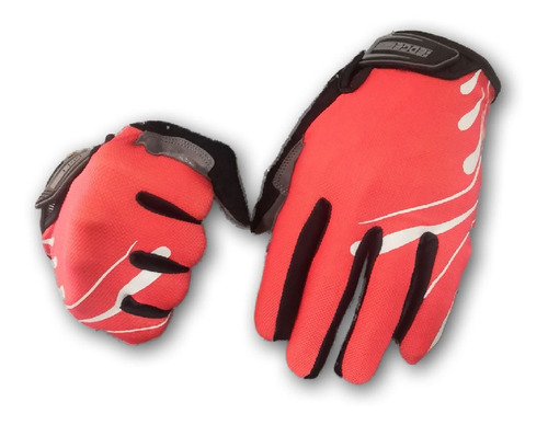 Guantes Edge 01 Talla L Color Rojo Bici  Moto