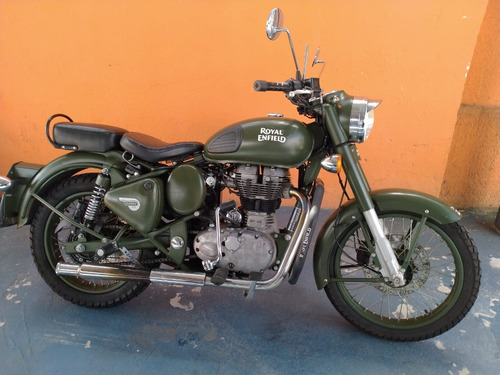 Royal Enfield Bullet 500 2020 Verde Com 35 Mil Km