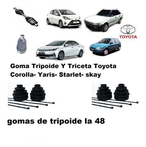 Kit Goma Tricetas Y Goma Tripoide Toyota Corolla 