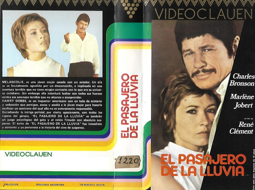 El Pasajero De La Lluvia Vhs Charles Bronson Marlène Jobert