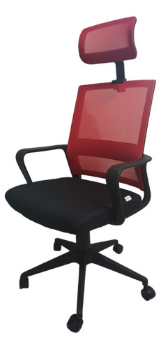 Imagen 5 de 6 de Silla De Oficina Ejecutiva Desk Color Rojo