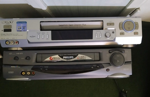 Lote Dos Reproductores De Vhs Video A Reparar Sony Y Philips