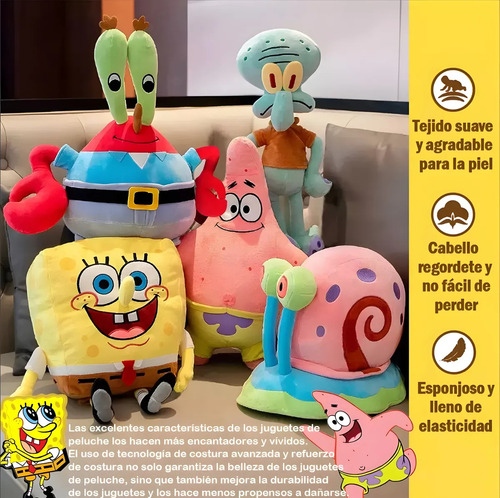 Spongebob Plush Toys Set 5 Super Soft Characters