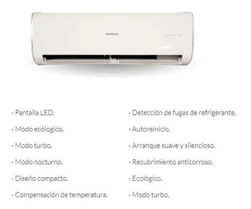 Imagen 2 de 4 de Aire Acondicionado Split Frigilux 24000btu 220 R410