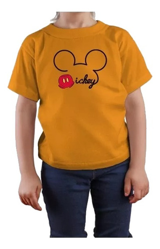 Polera Mickey Mouse Camiseta / Niño Y Niña / Talla 4 A 12