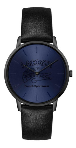 Reloj Lacoste Hombre Piel Fondo Azul 2011213 40 Mm