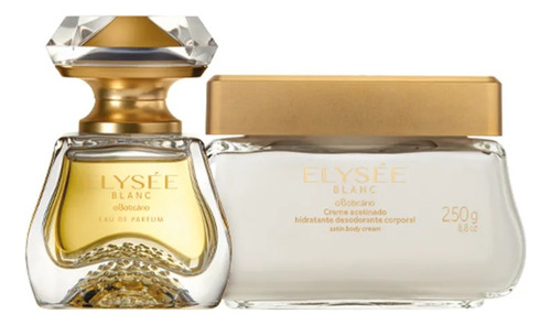 Elysée  Blanc Eau De Parfum + Creme Acetinado O Boticário 