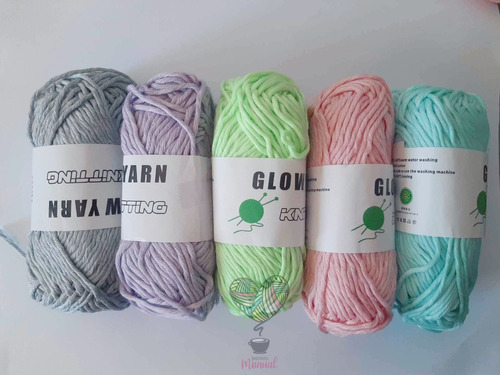 5 Pz Estambre Que Brilla En La Obscuridad/ Glow Yarn 