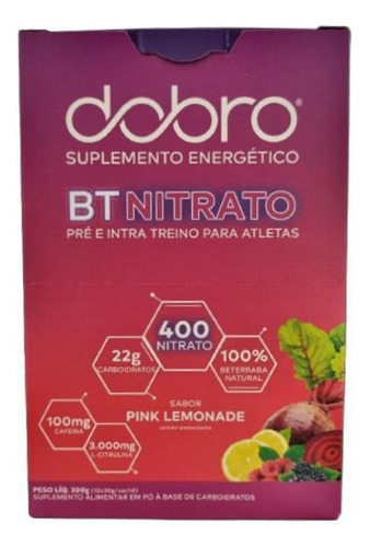 Bt Nitrato Pink Lemonade Citrulina Sachê 30g Dobro 10