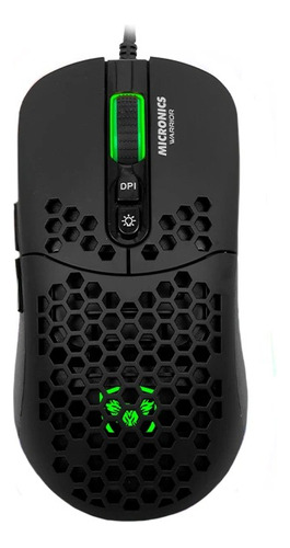 Mouse Gamer Rgb Negro Micronics Warrior Gm827